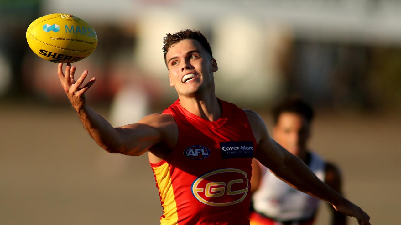 Jack Bowes of the Suns during the AFL Marsh Community Series pre-season match between the Adelaide Crows and the Gold Coast Suns.