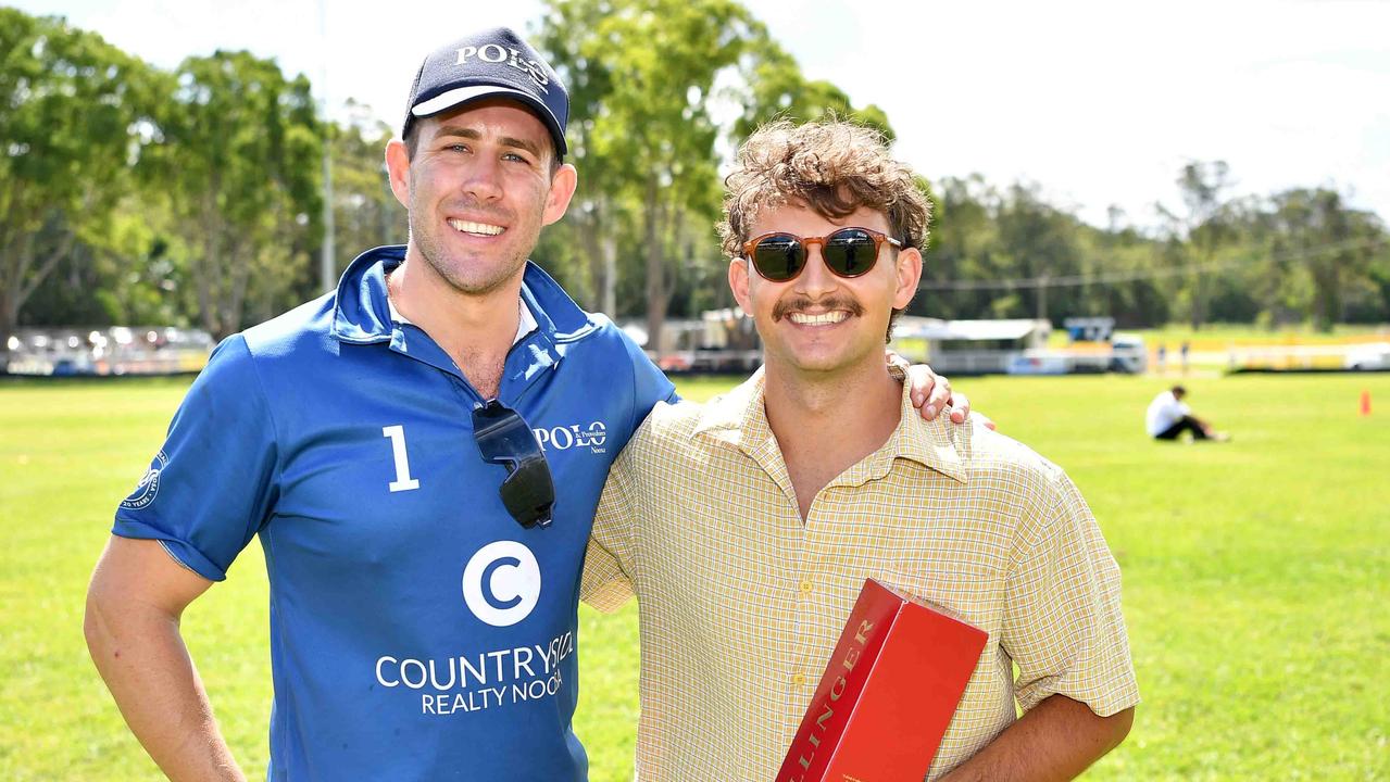 Shaun Birley and Vinny Wihittington at the Polo &amp; Provedores, Noosa. Picture Patrick Woods.