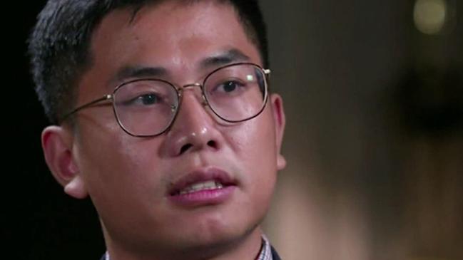 Chinese defector Wang Liqiang. Picture: 60 Minutes Australia