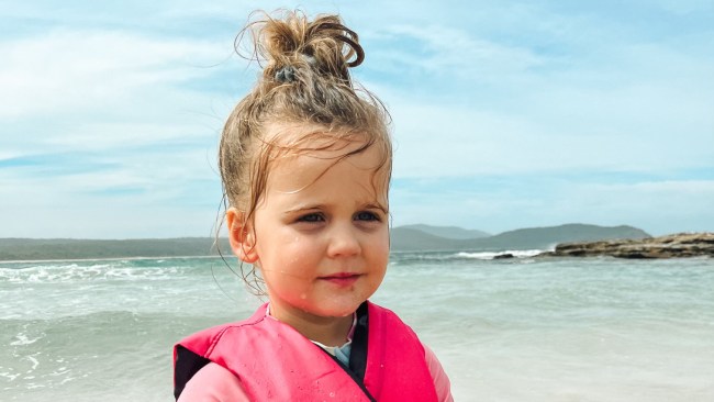 Aoife's favourite place is the ocean, so we're blessed to live by the sea. Picture: Supplied