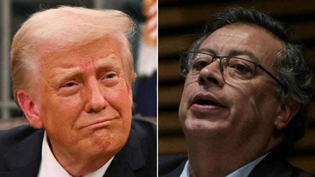 US President Donald Trump and Colombian President Gustavo Petro. Picture: Jim Watson and Yuri CORTEZ / AFP