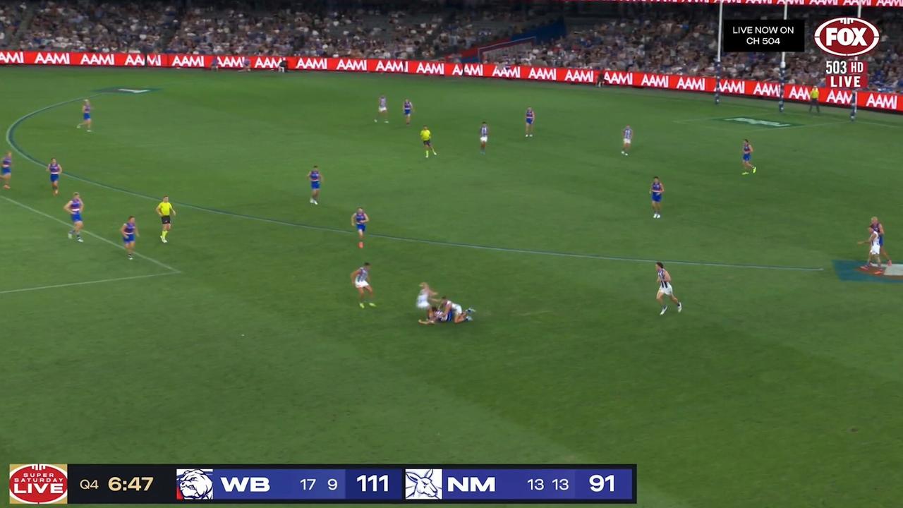 Cleary slams into Archer's knee and is KO'd. Credit: Fox Footy