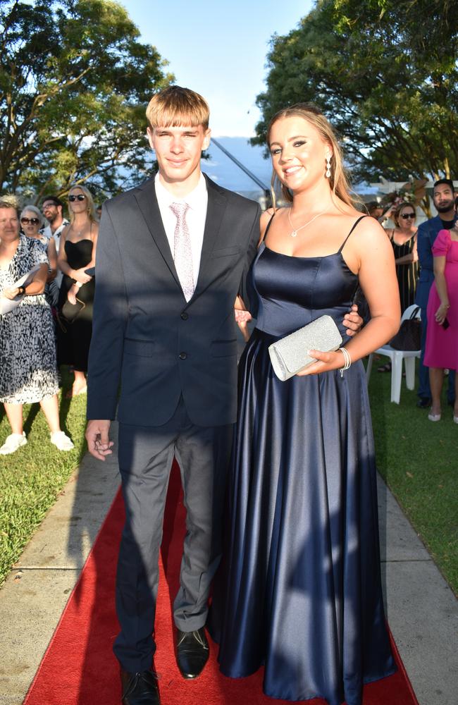 Zach Tonge and Indi Studham at the Caloundra State High School formal 2024.