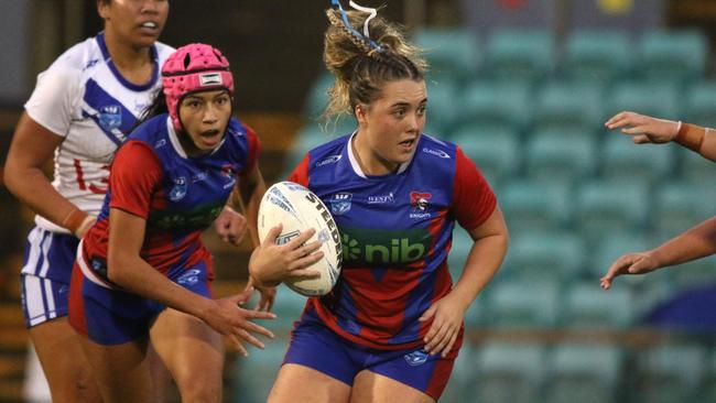 Makaah Darcy is a highly promising player coming through the Newcastle Knights pathways. Picture: Warren Gannon Photography