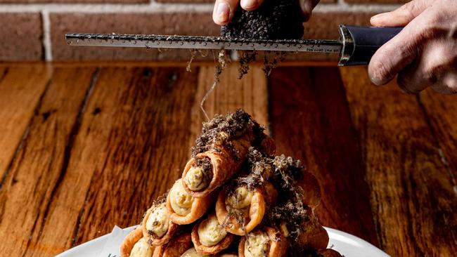 Hello Auntie’s fried pastry with truffle-infused cream. Picture: Supplied