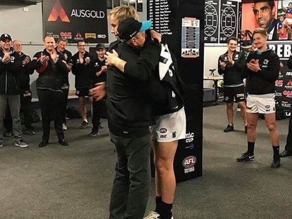 Port Adelaide's Todd Marshall's instagram pics of him and his dad