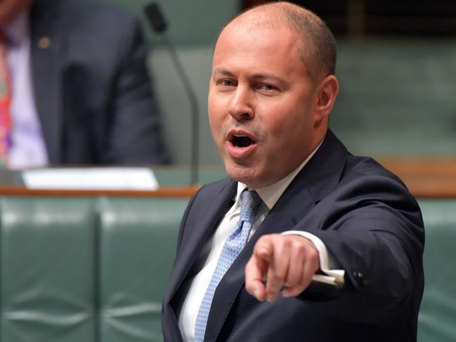 CANBERRA, AUSTRALIA - DECEMBER 09: Treasurer Josh Frydenberg during Question Time in the House of Representatives at Parliament House on December 09, 2020 in Canberra, Australia. The Morrison government will seek to abolish the Ã¢â¬Åbetter off overall testÃ¢â¬Â for prospective enterprise agreements under its omnibus industrial relations package, which the ABC reports will be unveiled in full today. (Photo by Sam Mooy/Getty Images)