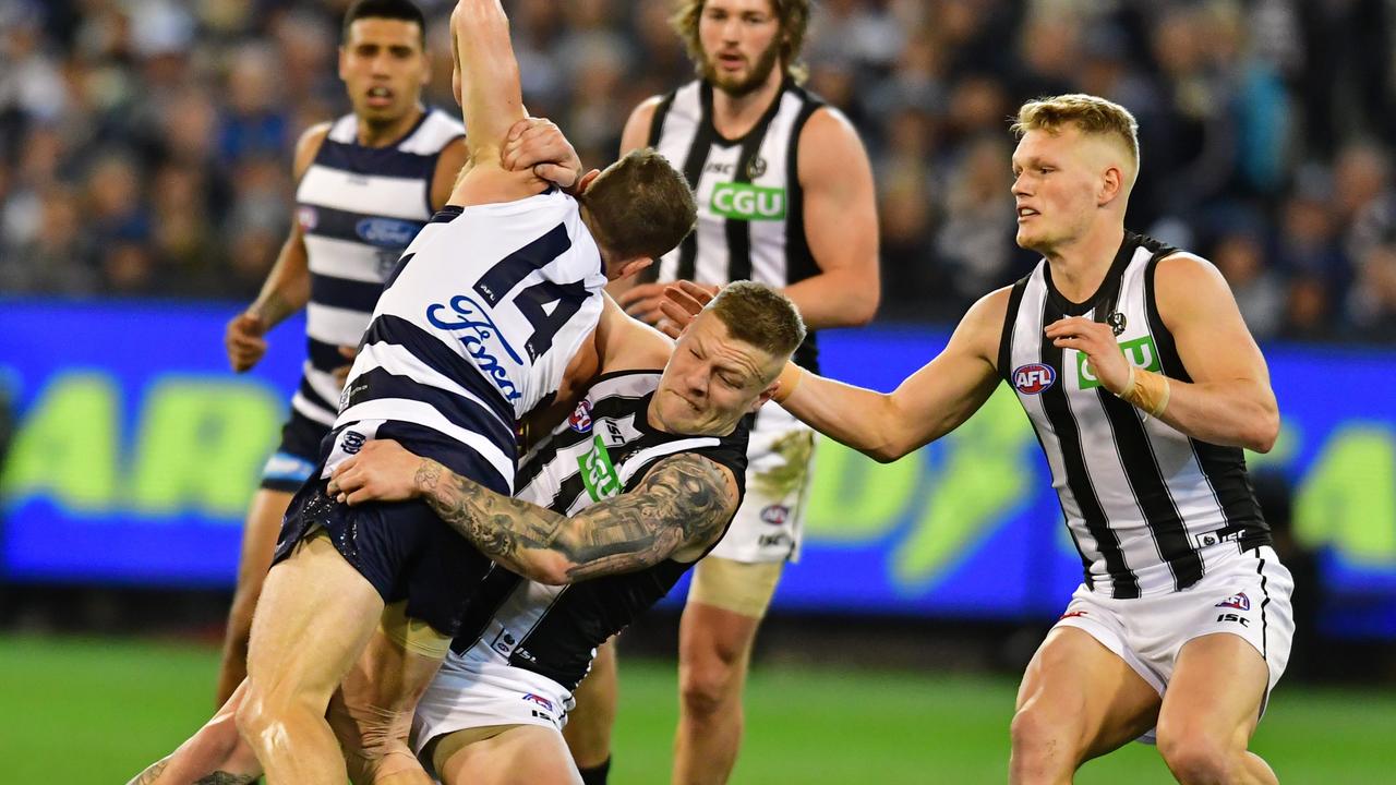 Geelong v Collingwood jumper clash, Eddie McGuire AFL Finals 2019