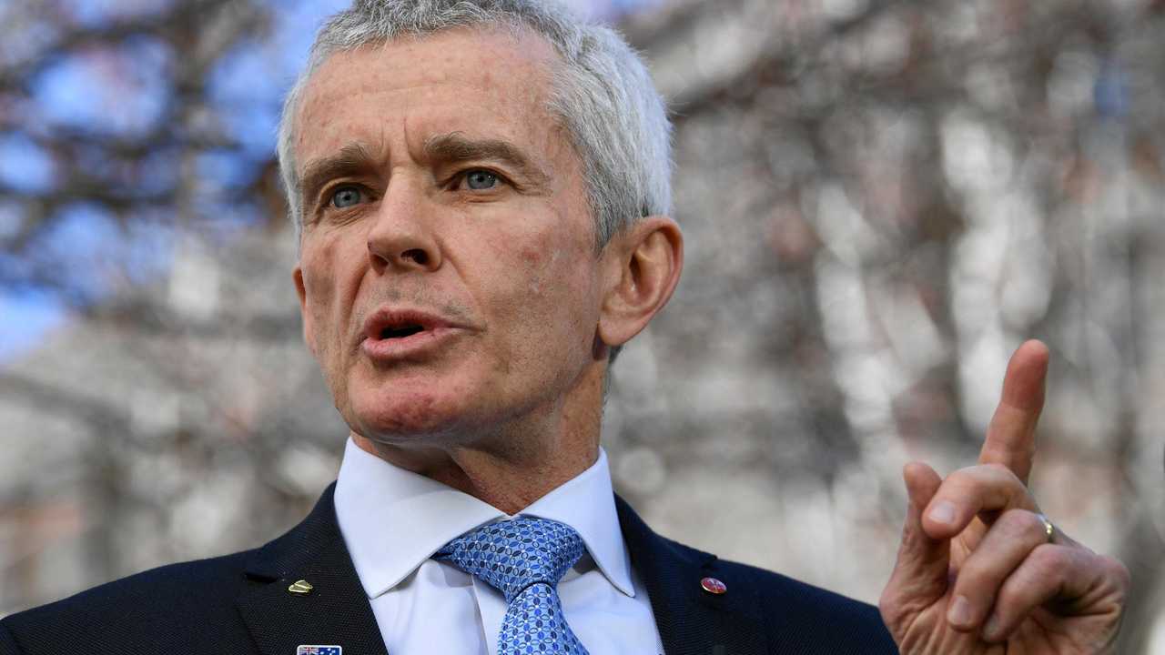 One Nation Senator Malcolm Roberts speaks to the media during a press conference at Parliament House in Canberra, Wednesday, August 9, 2017. One Nation senator Malcolm Roberts will refer himself to the High Court over his eligibility to sit in federal parliament. Picture: LUKAS COCH-AAP