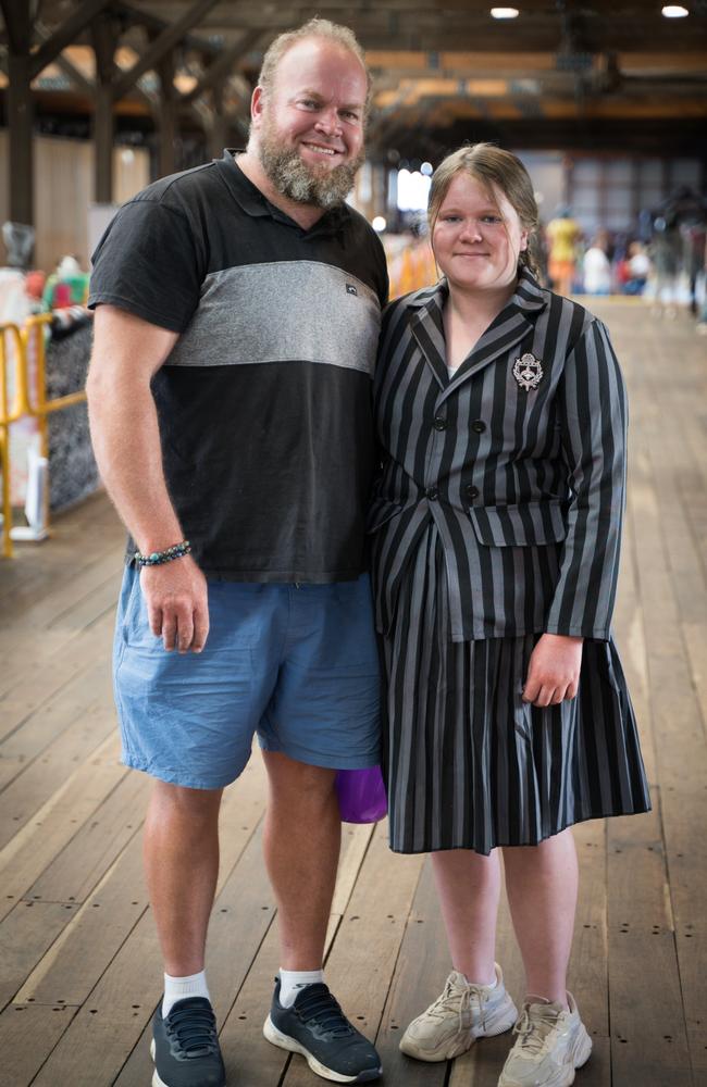 Daryl and Alice Blackwell at the Spooktacular Halloween Markets at the Goods Shed. October 26, 2024. Picture: Christine Schindler