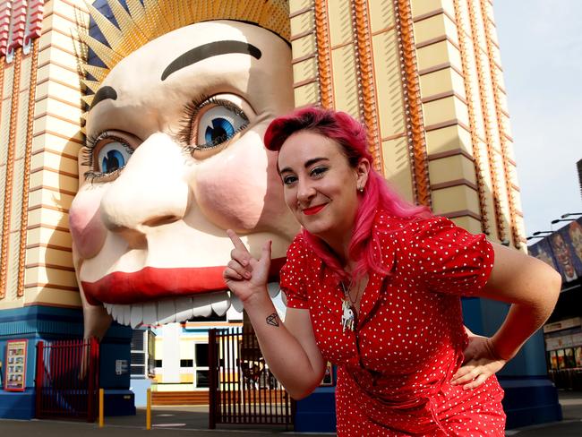 Can she find love under the famous Luna Park face? Picture: Annika Enderborg