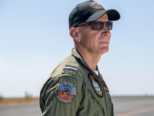 RAAF Air Commodore Micka Gray is the head of air shows for the Australian air force, he says Pitch Black is well and truly underway in Darwin. Picture: Floss Adams.