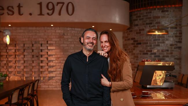 Adam Genovese and Tash Sefton, at Genovese Coffee House, in Alexandria. Picture: Justin Lloyd.