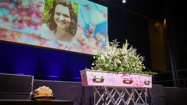 The Adelaide Entertainment Centre service for for fallen CFS firefighter Louise Hincks. Picture: Greg Adams/CFS