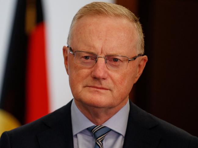 SYDNEY, AUSTRALIA - NewsWire Photos APRIL 20, 2023: Reserve Bank of Australia Governor Philip Lowe during a press conference on Thursday at the RBA following the release of government recommendations. Picture: NCA NewsWire / Nikki Short