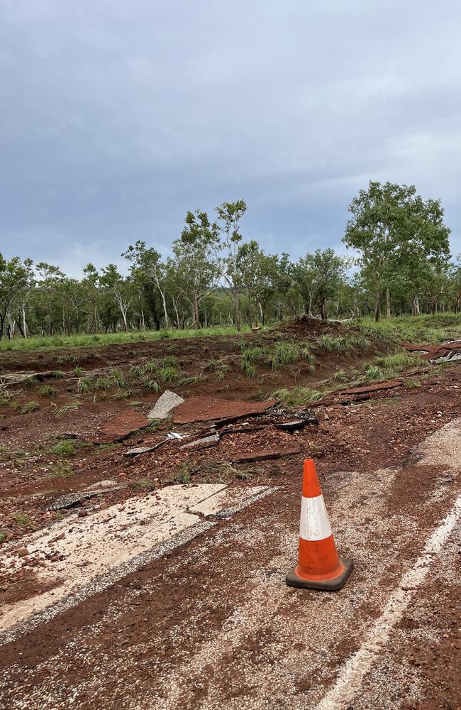 Roads around Timber Creek have suffered "significant damage" after a generational flooding event. Picture: Supplied