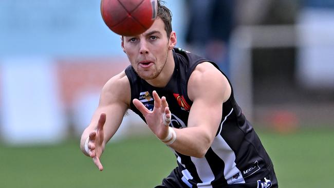 Andrew Azzopardi keeps his eye on the ball for Darley. Picture: Andy Brownbill