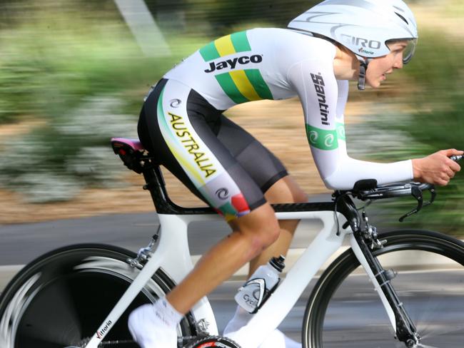 Australia's Shara Gillow in action on the road in Geelong.