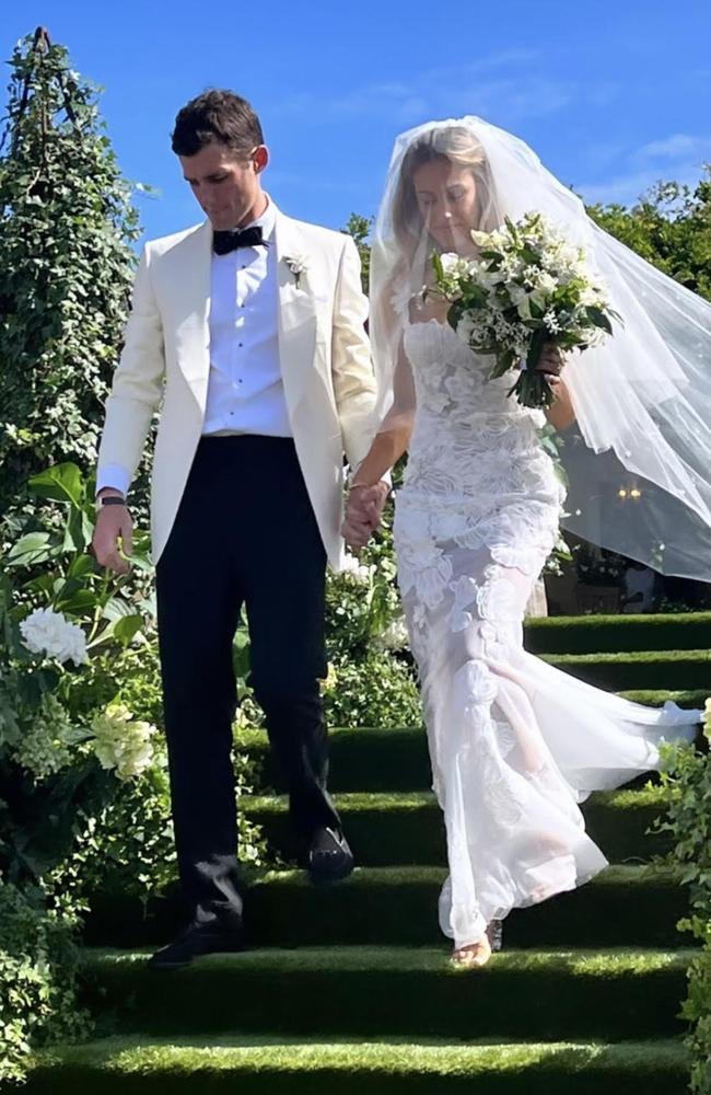 Hamish Baillieu and Sacha De Winter after tying the knot. Picture: Instagram