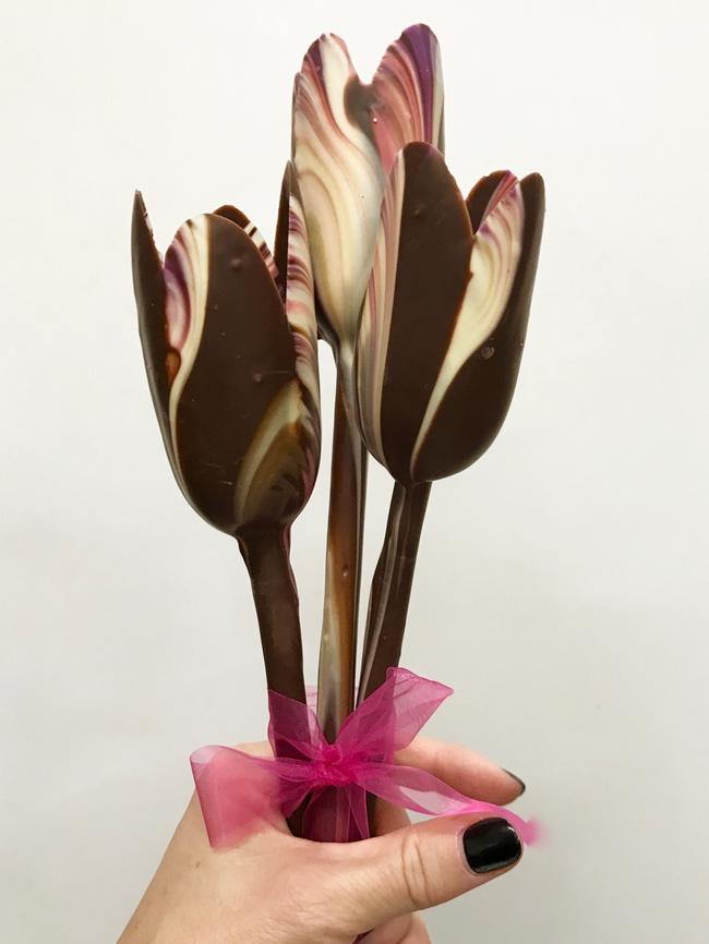 Chocolate tulips.