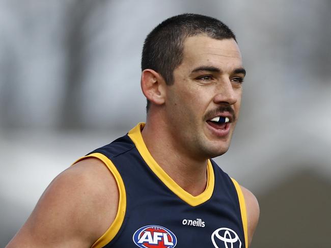 BALLARAT, AUSTRALIA - JULY 31: Taylor Walker of the Crows looks on during the 2021 AFL Round 20 match between the Western Bulldogs and the Adelaide Crows at Mars Stadium on July 31, 2021 in Ballarat, Australia. (Photo by Dylan Burns/AFL Photos via Getty Images)