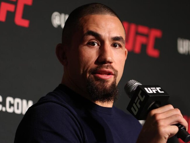 SYDNEY, AUSTRALIA - FEBRUARY 02: Rob Whittaker speaks on stage during a UFC 298 Media Opportunity at Crown Sydney on February 02, 2024 in Sydney, Australia. (Photo by Mark Metcalfe/Zuffa LLC via Getty Images)