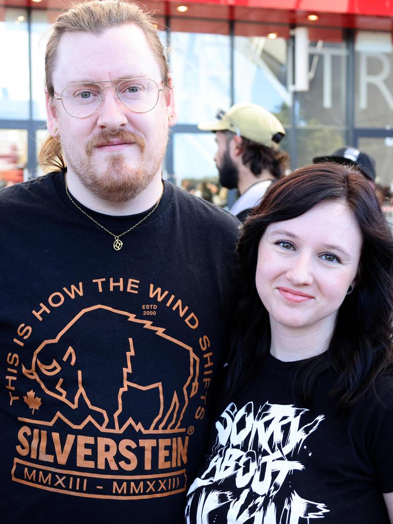 Blink 182 fans at the Adelaide Entertainment centre. Picture: Kelly Barnes