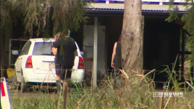 The house where the little girl fled. Picture: Channel 9