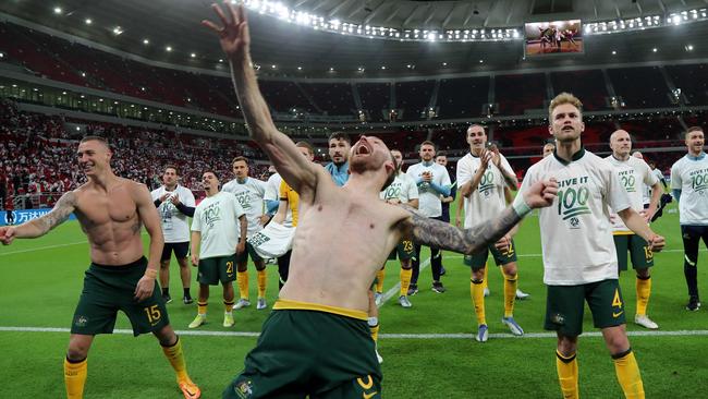 Martin Boyle leads the Australian celebrations.