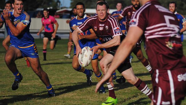 Cougars centre Brent Scott-Hall in NRRRL last year. Photo Brian Olive.