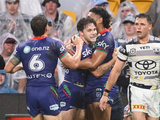 The Warriors have survived a Cowboys comeback to cement their spot into the top four. Picture: Getty Images