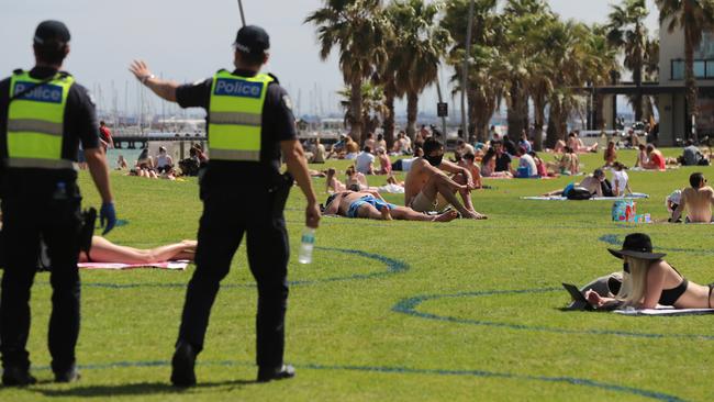 Police are set to launch a new crackdown and target youth gang members and other known troublemakers who flock to beaches to cause chaos. Picture: Alex Coppel.