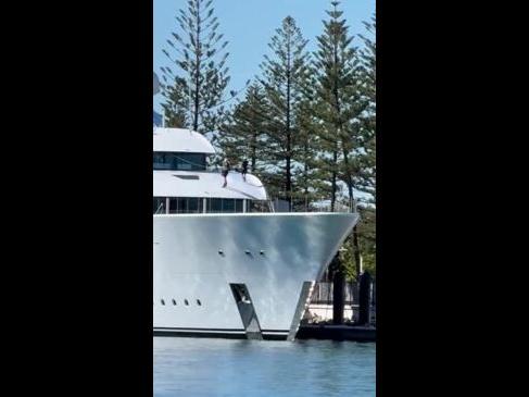 Evan Spiegel's $200m superyacht spotted on Gold Coast