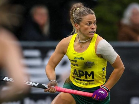 Rosie Malone of the Hockeyroos. Blacksticks Women v Austraila, Oceania Hockey, Olympic Qualifying match, Northland Hockey, Whangarei, Thursday 10 August 2023. Photo: Simon Watts/www.bwmedia.co.nz @bwmedianz