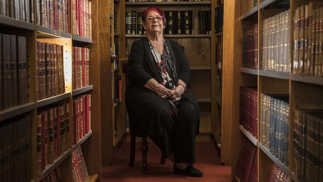 Former lawyer and Judge Margaret Nyland in the library of the Supreme Court. Picture: Simon Cross