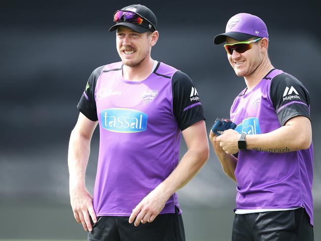 James Faulkner and D'Arcy Short. Picture: ZAK SIMMONDS