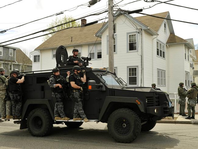 A city in lockdown. Watertown, Massachusetts. Picture: Timothy A. Clary/AFP