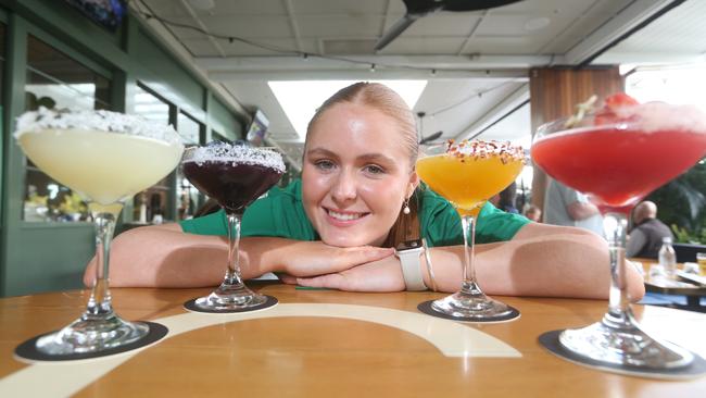 CraftyÃs is about to release a huge new menu and the Gold Coast's largest margarita list.Laura Brackenbury with a selection of the cocktails.25 May 2024 Biggera Waters Picture by Richard Gosling