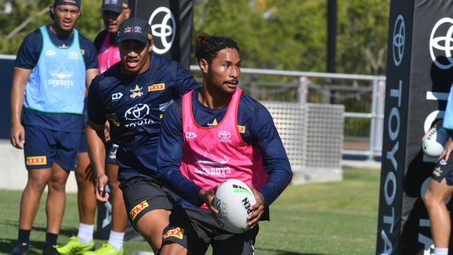 Ragarive Wavik during the North Queensland Cowboys pre-season training at Hutchinson Builders Centre in Townsville. Picture: Matthew Elkerton