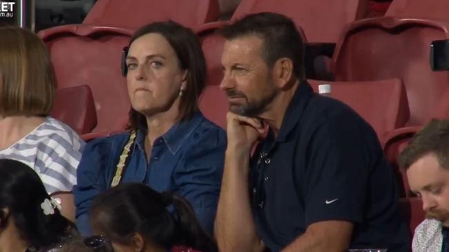 Lloyd Haskett looking unimpressed with his crowd catch efforts at Adelaide Oval on Saturday. Picture: FoxSports