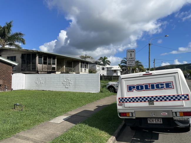 Police were seen guarding a crime scene on Monday following a fire at a Kings Rd property on Sunday evening. Picture: Leighton Smith.