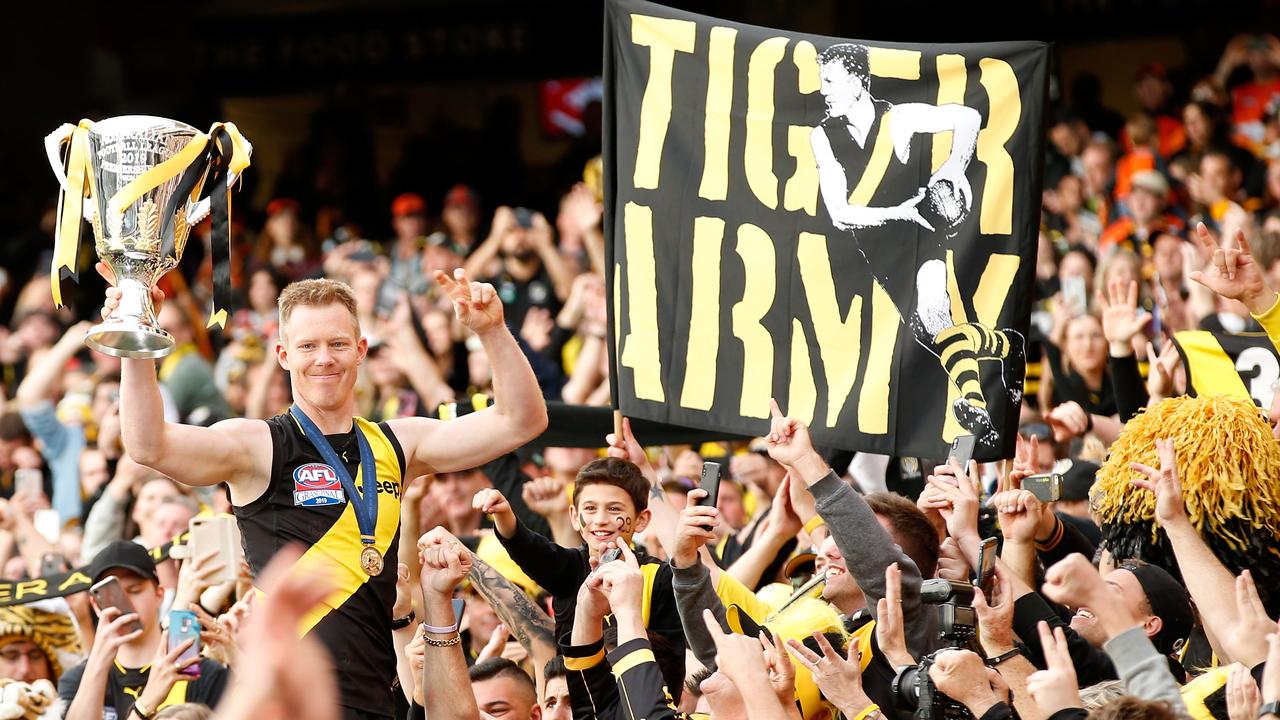 Richmond could achieve three flags in four years. Photo: Darrian Traynor/AFL Photos/via Getty Images.