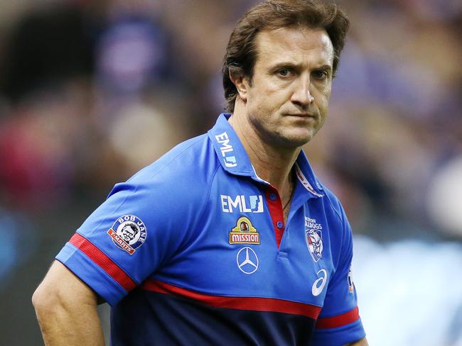 Everything fell into place for Luke Beveridge in 2016. But this year I have seen him walk onto the ground on a few occasions looking like a desperate man.