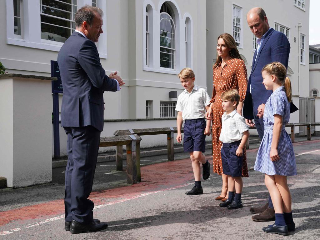 Prince George with siblings Princess Charlotte and Prince Louis, attends the Lambrook School. Picture: AFP