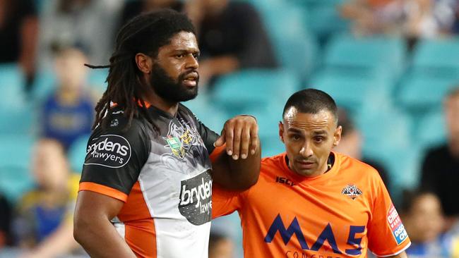 Wests Tigers Jamal Idris has suffered a season-ending injury. Picture: Gregg Porteous
