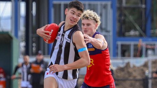 Hayden Gill in action for Wallan. Picture: Aaron Cook