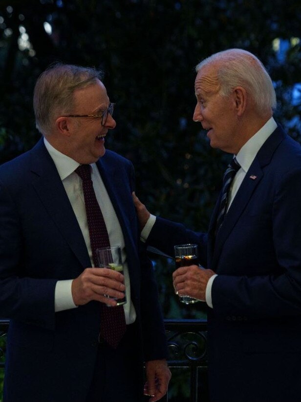 Prime Minister Anthony Albanese and US President Joe Biden at the White House on Tuesday.