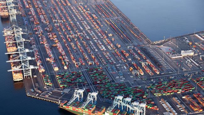 The Port of Los Angeles is experiencing unprecedented congestion, amid nationwide record-high demand for imported goods and supply chain issues. Picture: AFP