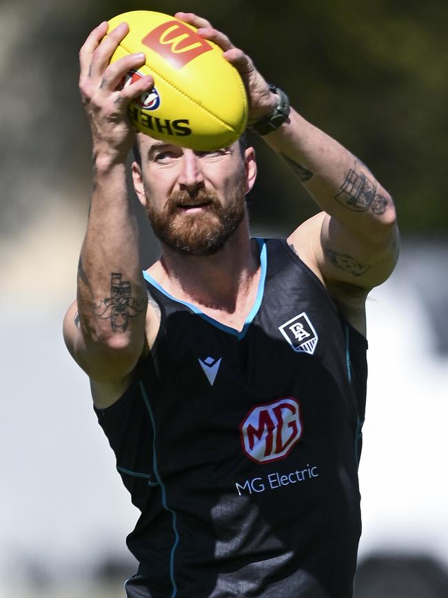 Charlie Dixon training at Alberton on Monday. Picture: Mark Brake