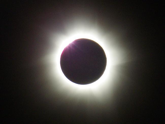 A total solar eclipse like the kind that will be seen from Exmouth, Western Australia, on April 20. Picture: Martin George